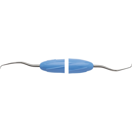 LM ErgoMix Mini Gracey for implantater stk. 13/14, premolarer/molarer, blå, LM-ErgoMix skaft