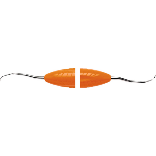 LM DuraGradeMAX Gracey stk. 11/12, mesial, premolarer/molarer, oransje, LM-ErgoSense håndtak