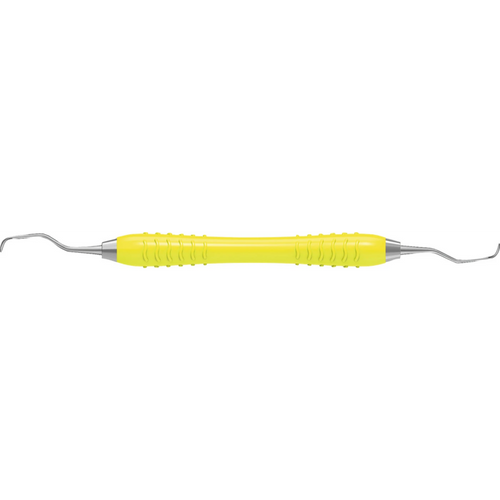 Omni curette stk. Gracey, fasong 5/6, silikonhåndtak gul