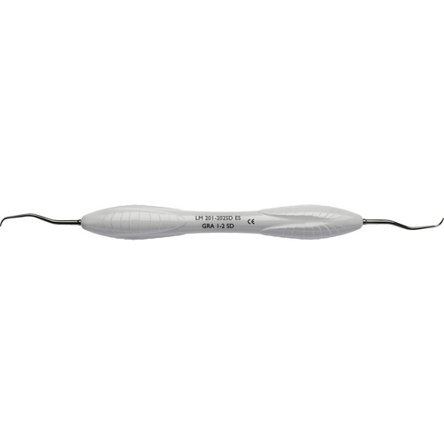 LM Sharp Diamond Gracey Standard stk. figur 1/2, fronttenner/premolarer, grå, LM-ErgoSense håndtak
