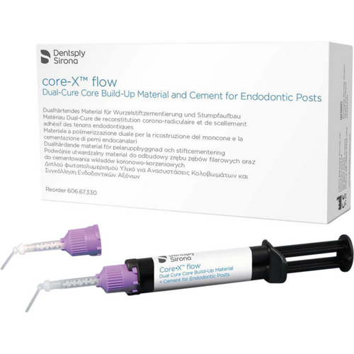 core-X flow Refillpakke 4 x 4,75 g sprøyte, 20 blandespisser med intraoral spiss