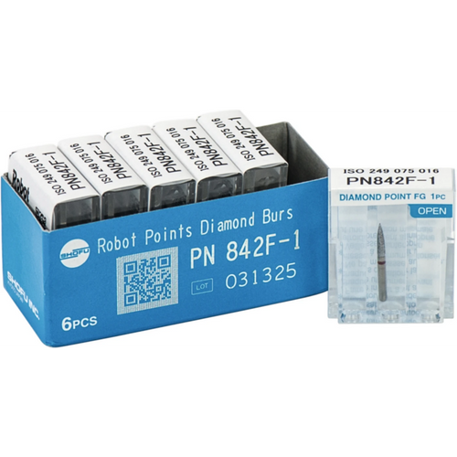 Robot Points FG 6 stk, rød, fin, FG, flammeformet, 7,5 mm, ISO 016