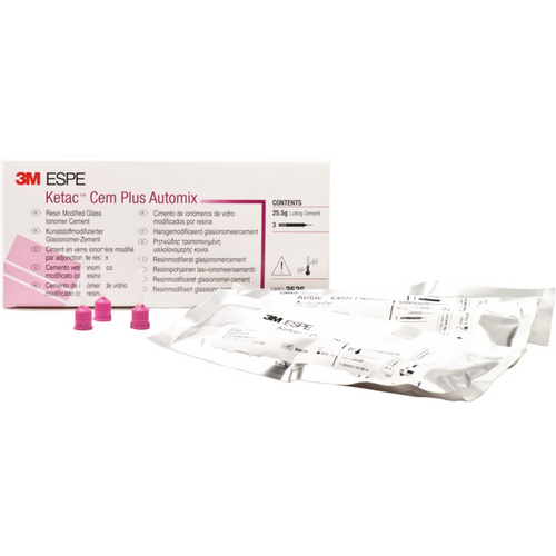 Ketac Cem Plus verdi-pakke 3 x 8,5 g Automix sprøyte, 36 blandespisser