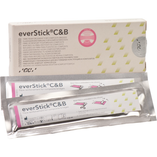 GC everStickC&B refill-pakke med glassfiberforsterkning med ca. 4000 fibre, 2 x 12 cm