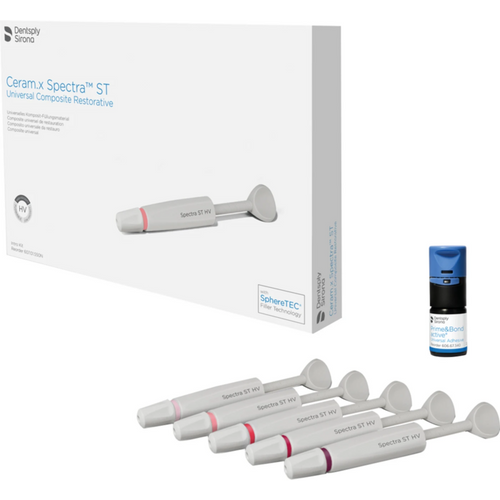 Ceram.x Spectra ST HV intro Kit 5 x 3 g sprøyte, 2,5 ml flaske universal adhesiv