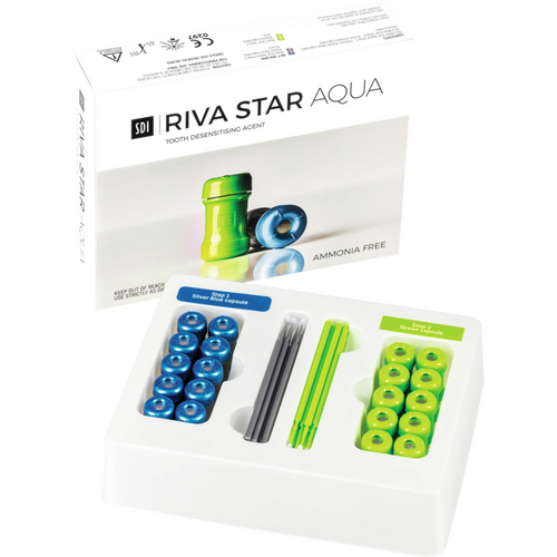 RIVA STAR AQUA kit 20 kapsler (Steg 1/blå, Steg 2/grønn), tilbehør