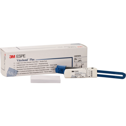 Vitrebond Plus 2 x 10 g clicker, 1 blandeblokk