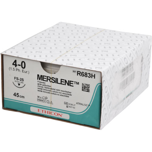 MERSILENE 36 stk grønn, 45 cm, FS2S, USP 4-0, tykkelse 1,5