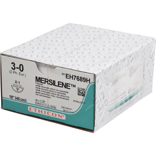 MERSILENE 36 stk grønn, 45 cm, X1, USP 3-0, tykkelse 2