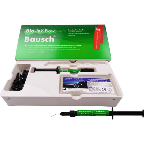 BIO-Ink-Flow sett 1 ml fargepasta, 1 holder for påføringspensel, 50 applikatorer, 10 engangsnåler