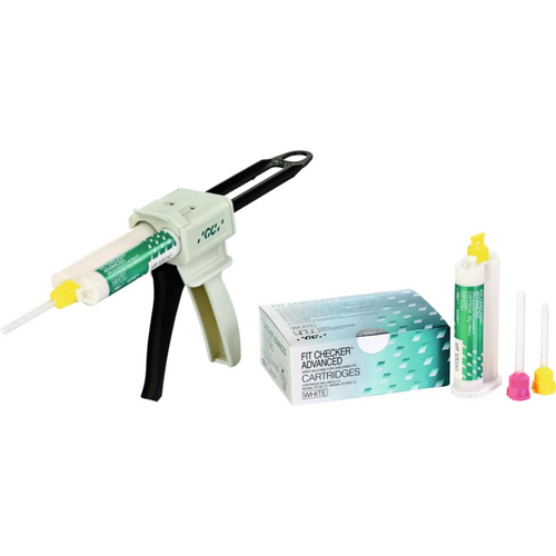 GC FIT CHECKER Advanced 2 x 62 g dobbelpatron hvit, tilbehør