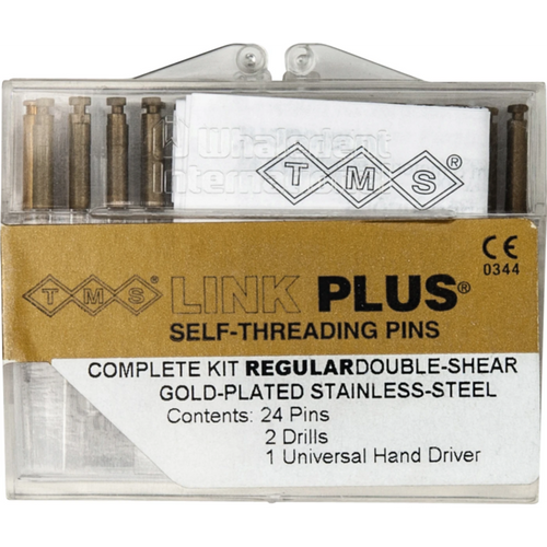 TMS LINK 24 doble stifter, 2 bor K-96, 1 håndnøkkel, Regular 2 in 1 gold EL751-24