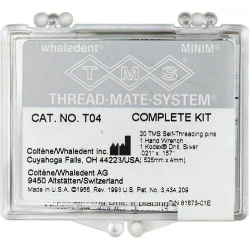 TMS LINK 20 individuelle pinner, K-93 bor, håndnøkkel, TMS Minim T04