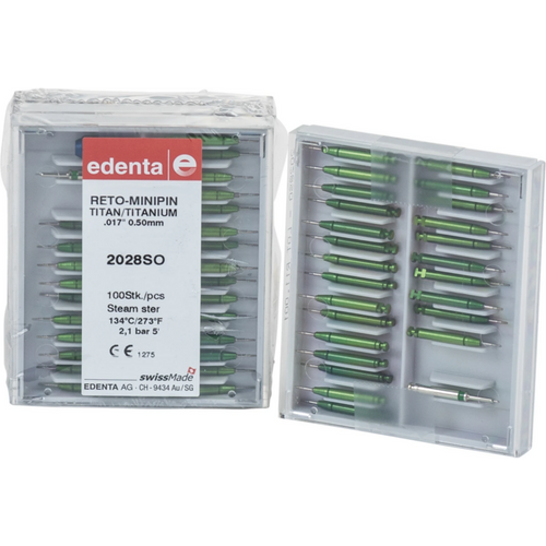 Reto-Minipin assortert 100 monterte stifter titan