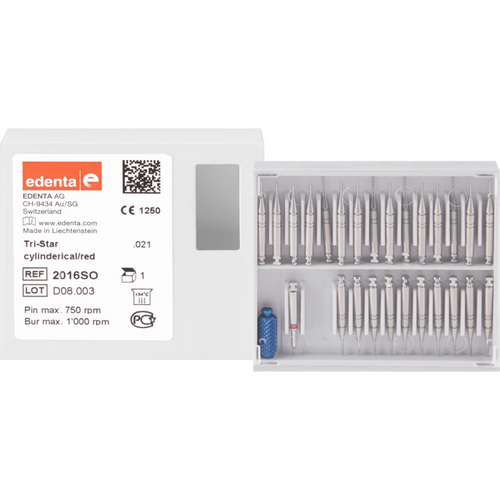 TRI-STAR assortert 25 monterte pinner .021"/0,6 mm