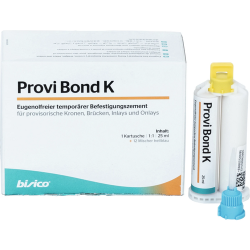 Provi Bond K 25 ml dobbelpatron, 12 blandespisser lyseblå 1:1