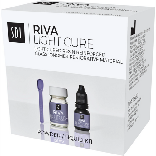 riva light cure 15 g pulver A1, 8 g væske, tilbehør