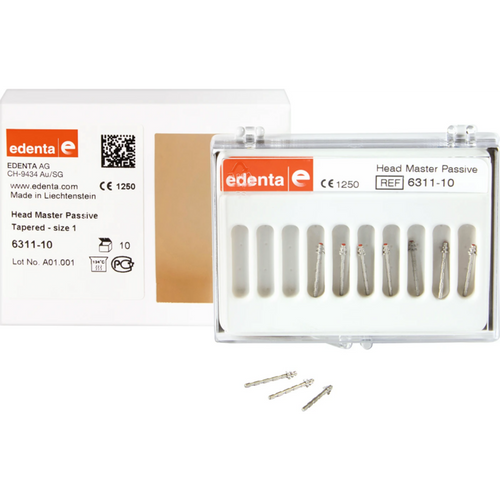 HeadMaster konisk, passiv 10 gjengede titanstifter størrelse 1