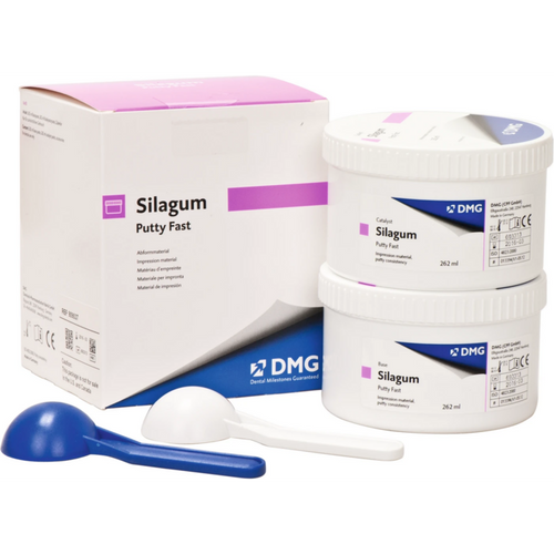 Silagum Putty verdi-pakke 4 x 262 ml basepasta, 4 x 262 ml katalysatorpasta, Fast