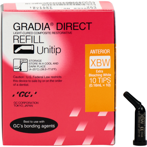 GC GRADIA DIRECT 10 x 0,24 g Unitip Anterior XBW