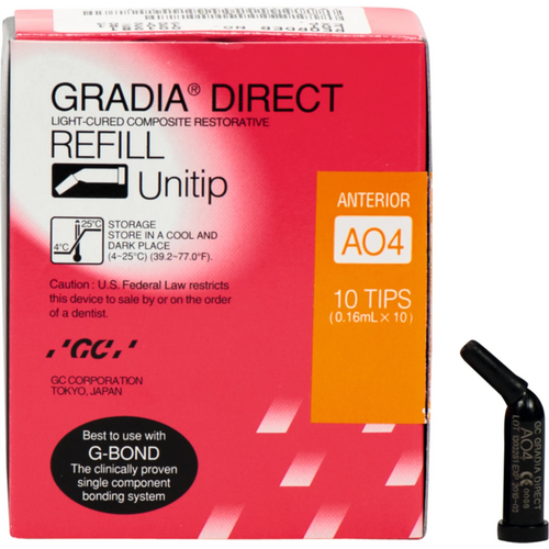 GC GRADIA DIRECT 10 x 0,24 g Unitip Anterior AO4