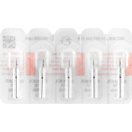 Diamant 850KR 5 stk. svart ekstra grove, FG, fasong 553 konisk avrundet, 10 mm, ISO 018