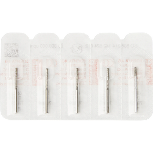 Diamant 882 5 stk. standard, FG, fasong 142 sylinder avrundet, 10 mm, ISO 012