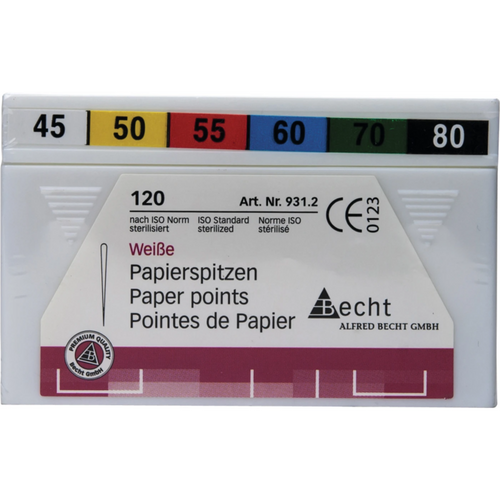 Papirpoints hvite assortert 120 stk. ISO 045-080