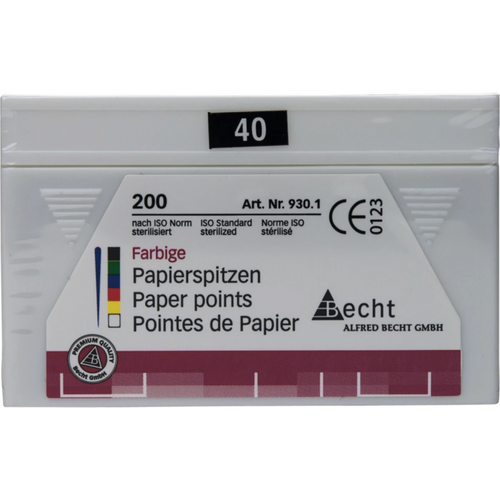 Fargede papirpoints 200 stk. ISO 040