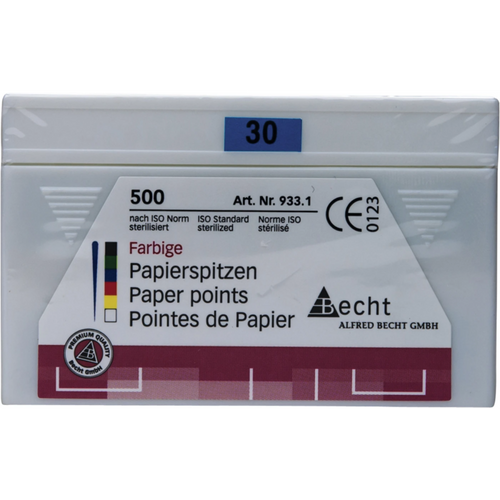 Fargede papirpoints 500 stk. ISO 030