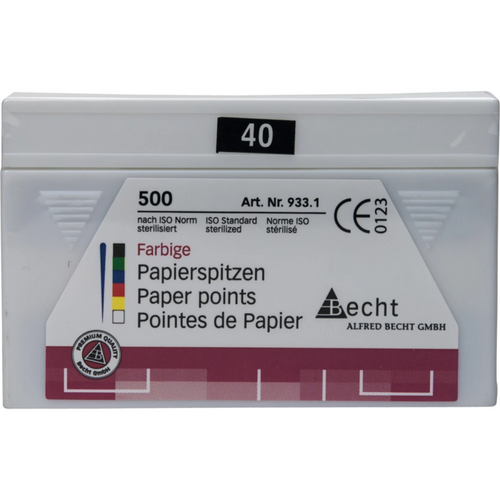 Fargede papirpoints 500 stk. ISO 040