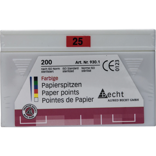 Fargede papirpoints 200 stk. ISO 025