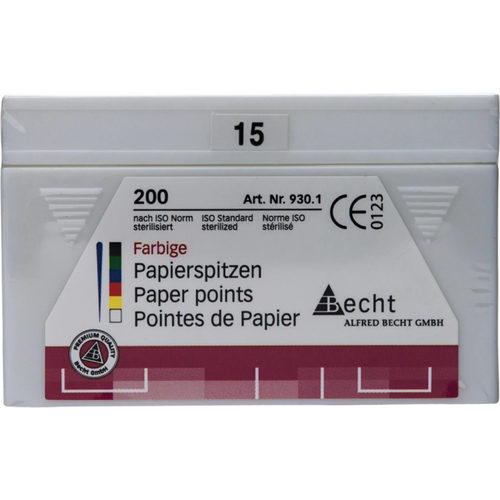 Fargede papirpoints 200 stk. ISO 015