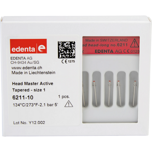 HeadMaster konisk, aktiv 10 titanpinner størrelse 1, lang