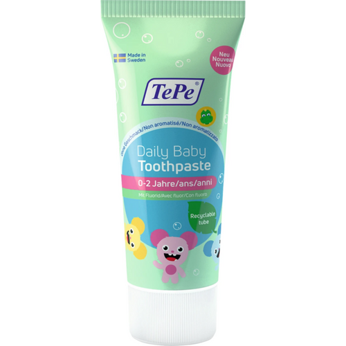 TePe Daily Baby Toothpaste tube 50 ml uten smak