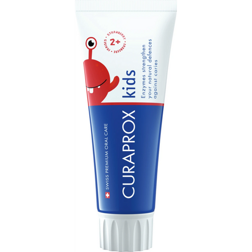 CURAPROX barnetannkrem tube 60 ml jordbær, med fluor