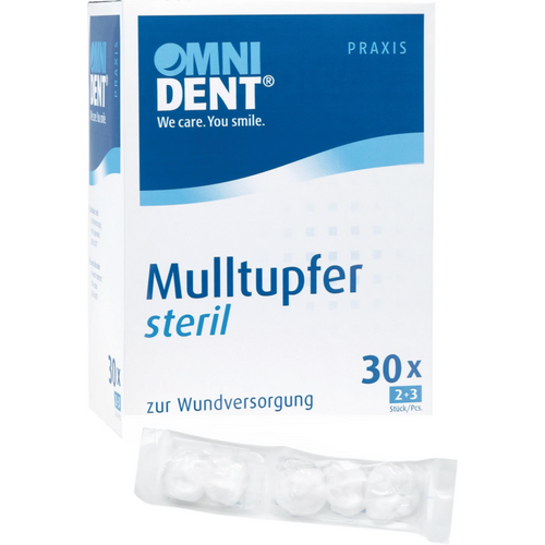 Omni gasbindtupfer steril 30 stk. Hasselnøtt