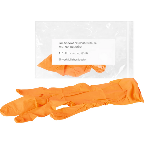smart nitrilhansker Soft PF prøve 1 par pudderfrie, oransje, XS