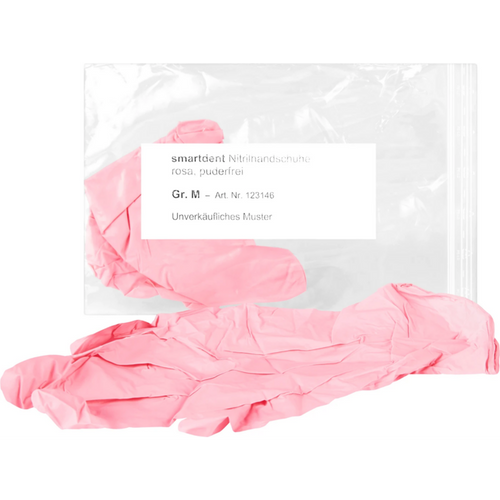 smart nitrilhansker Soft PF prøve 1 par pudderfrie, rosa, M