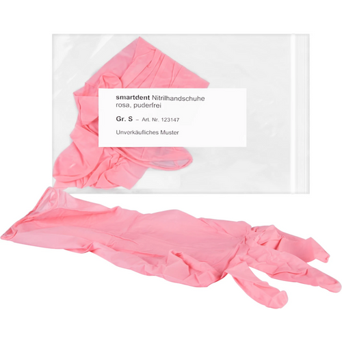 smart nitrilhansker Soft PF prøve 1 par pudderfrie, rosa, S