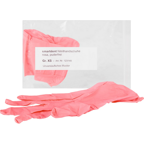 smart nitrilhansker Soft PF prøve 1 par pudderfrie, rosa, XS