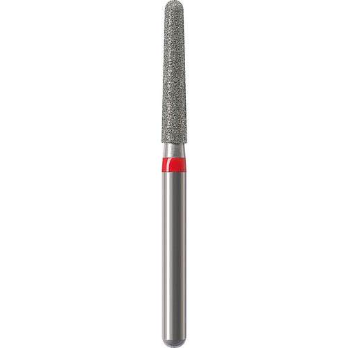 Diamant 856L 5 stk. rød fin, FG, fasong 199 lang konisk avrundet, 9 mm, ISO 016