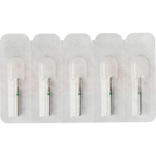 Diamant 838 5 stk. grønn grov, FG, figur 137 sylinder med avrundet kant, 4 mm, ISO 010