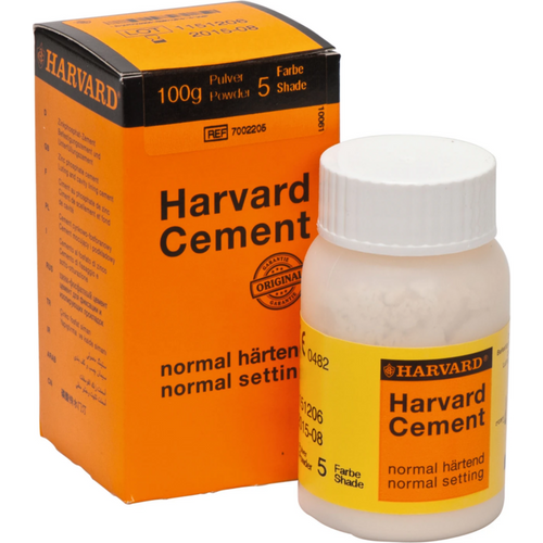 Harvard Cement normal herdende pulver klinikkpakning 100 g pulver 5 - gul