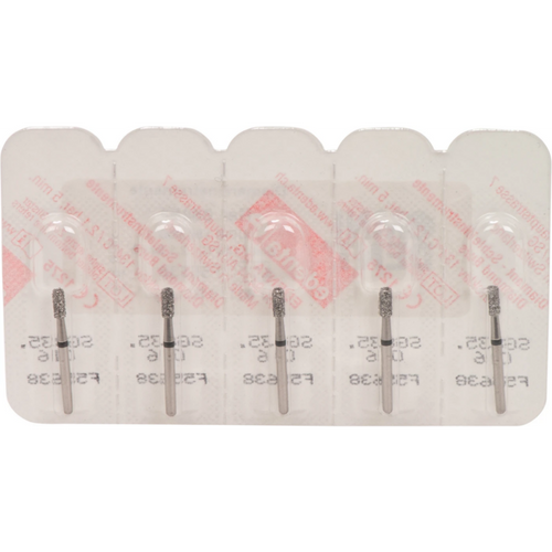 Omni diamanter 835 5 stk. svart supergrov, FG, fasong 108 sylinder flat, 4 mm, ISO 016
