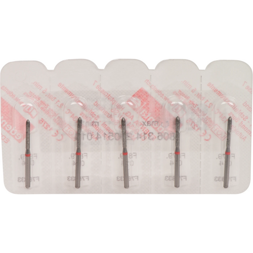 Omni diamanter 879 5 stk rød fin, FG, fasong 290 Torpedo sylinder, 10 mm, ISO 014