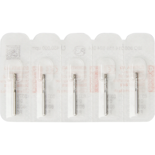 Diamant 837KR 5 standard, FG, fasong 158 sylinder avrundet kant, 8 mm, ISO 014