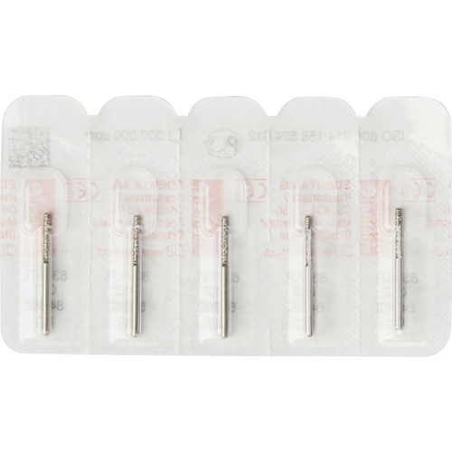 Diamant 837KR 5 standard, FG, figur 158 sylindrisk avrundet kant, 8 mm, ISO 012