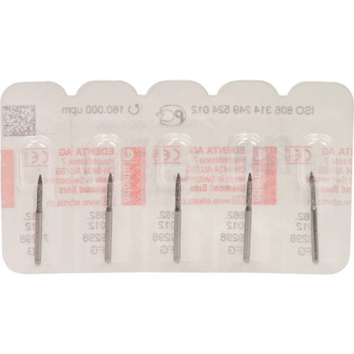 Omni diamanter 862 5 stk Standard, FG, fasong 249 Flamme, 8 mm, ISO 012