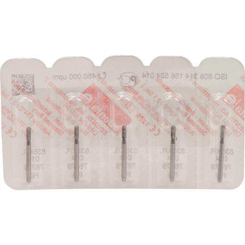 Omni diamanter 835 5 stk Standard, FG, Figur 156 Sylinder avrundet kant, 4 mm, ISO 014